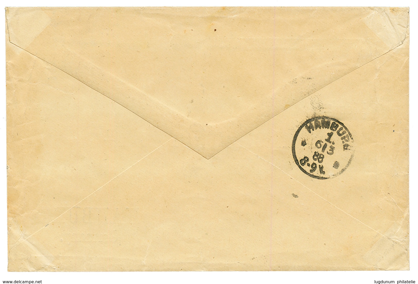 HAITI : 1888 3c + 7c+ 20c Canc. JACMEL On Envelope To GERMANY. Ex. SABATTINI. Vf. - Haiti