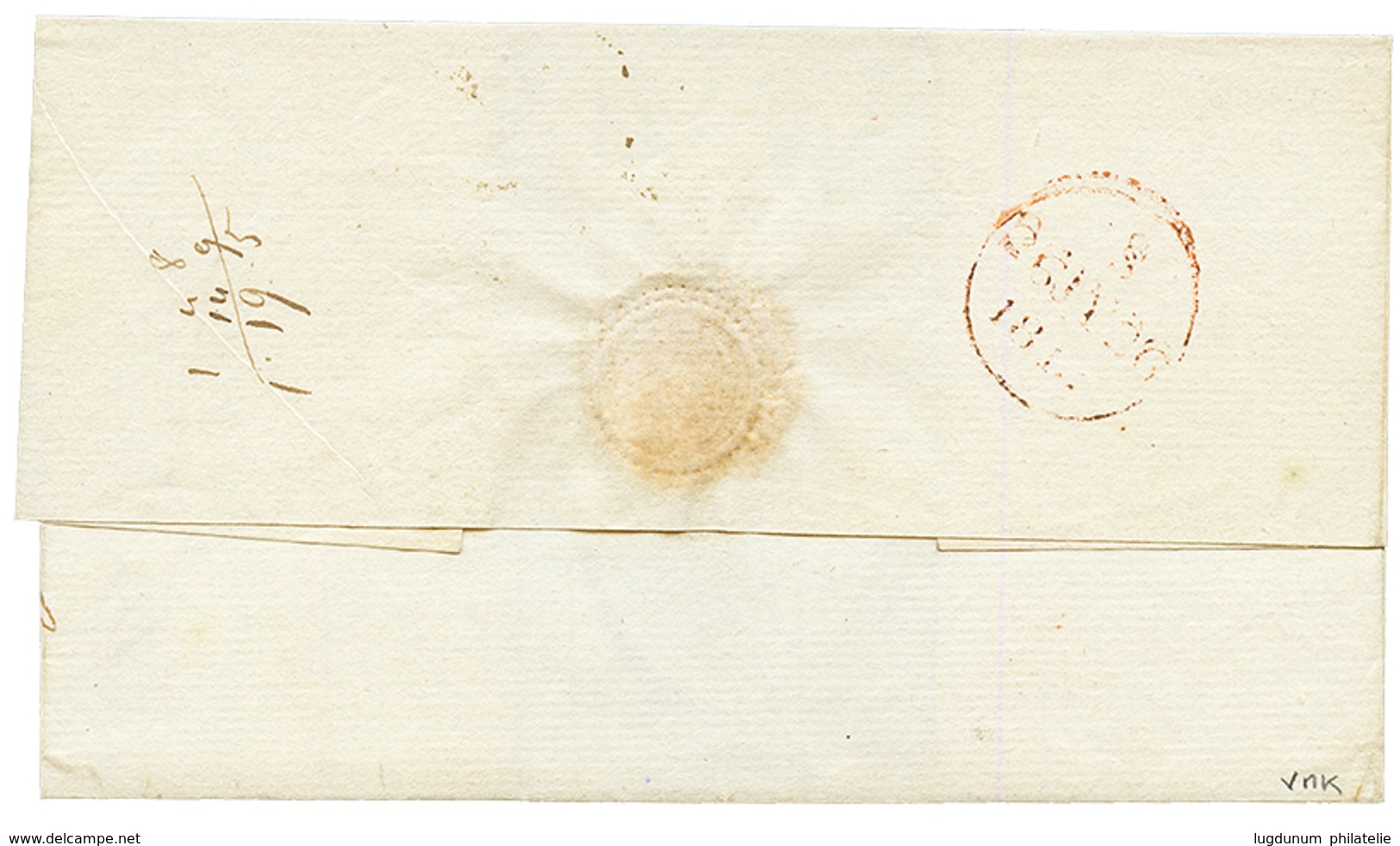 CURACAO - BRITISH PACKET AGENCY : 1812 "FLEURON" Cachet CURACAO On Entire (no Text) Datelined "25 May 1812" To LONDON. R - Curaçao, Antille Olandesi, Aruba