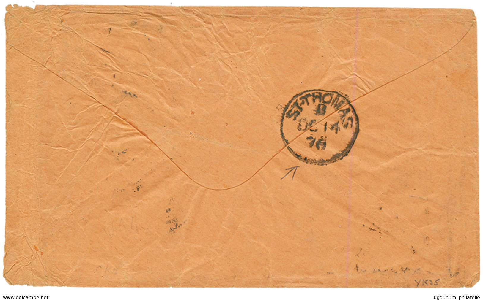 NEVIS : 1876 4d (fault) Canc. A09 + NEVIS On Envelope To NEW YORK. Verso, ST THOMAS. Vf. - Otros & Sin Clasificación