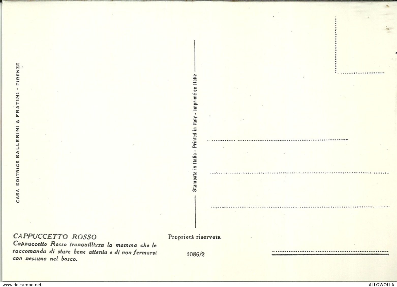 3707 "CAPPUCCETTO ROSSO-LE FAVOLE ILLUSTRATE-SERIE DI 6 CARTOLINE" CART. POST. OR. NON SPED. - Fiabe, Racconti Popolari & Leggende