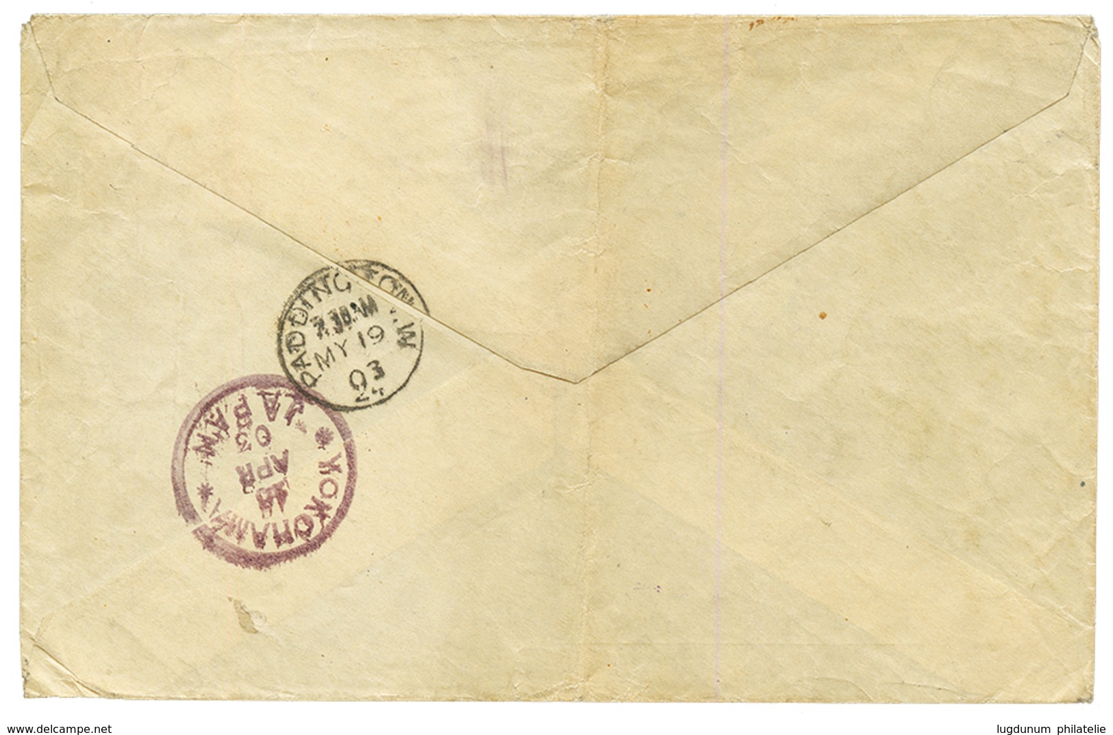 RUSSIA : 1903 RUSSIA 1k + 4k + 5k Canc. NAGASAKI JAPAN + PAQUEBOT On Envelope To ENGLAND. RARE. Vf. - Andere & Zonder Classificatie