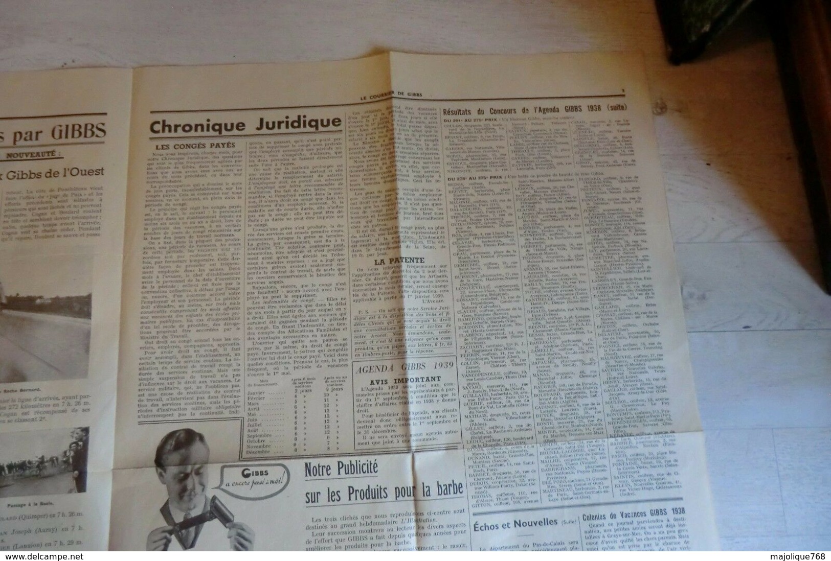 le courrier de Gibbs 14 année N°145 du 15 juillet 1938