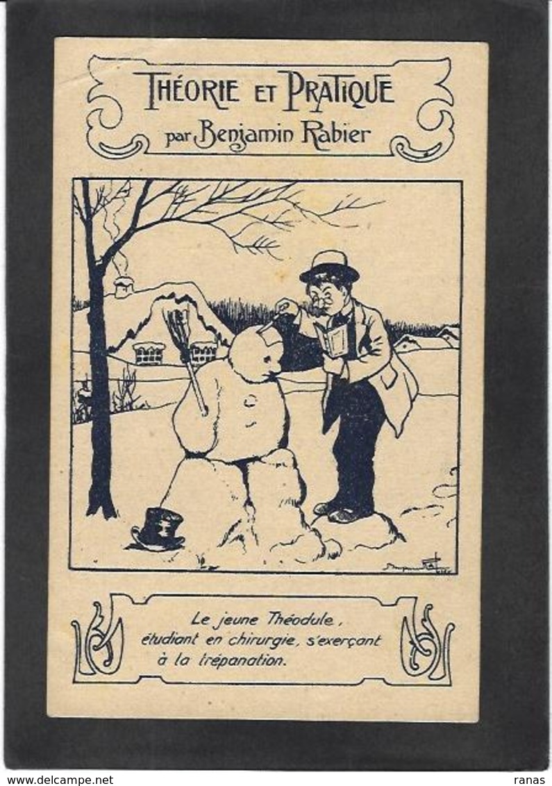 CPA RABIER Benjamin Humour Humor Non Circulé Publicité Publicitaire AUTUN Voir Scan Du Dos Bonhomme De Neige - Rabier, B.