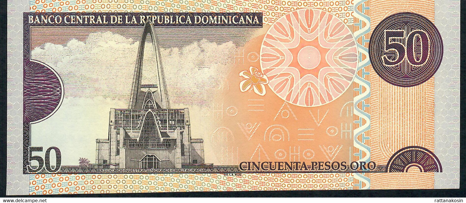 DOMINICAN REPUBLIC P176b  50 PESOS 2008 New Type For 2008 (T)dlR  UNC. - Dominicaanse Republiek