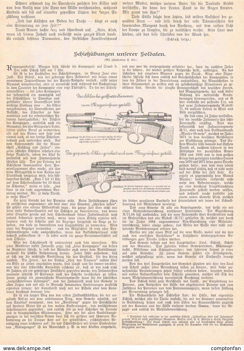 607 E. Hosang Schießübungen Unserer Soldaten Druck 1887 !!! - Other & Unclassified