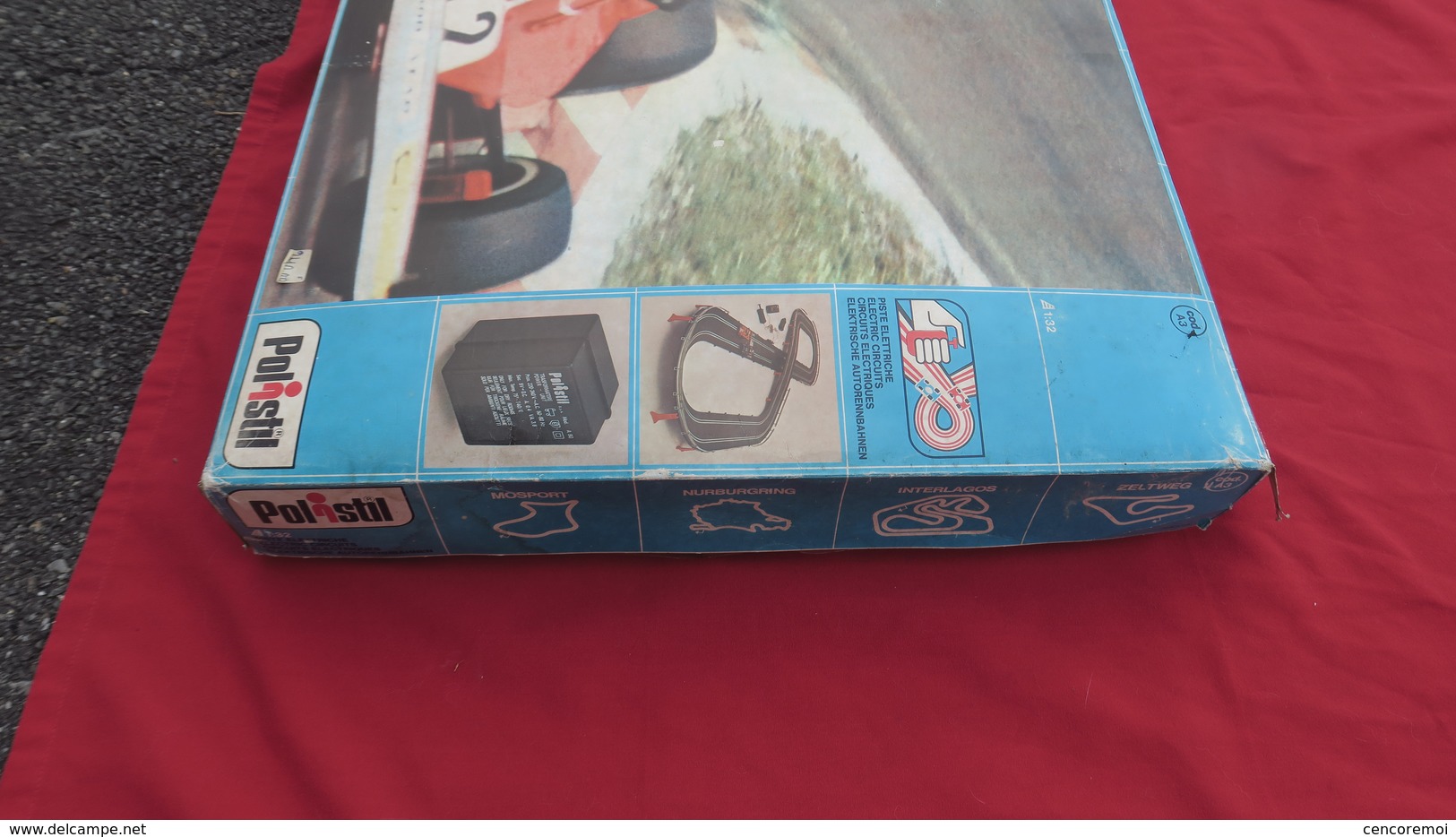 Ancien Coffret Circuit Piste électrique Voiture - Polistil -pista Del Campioni, Jouet Vintage De Collection - Toy Memorabilia