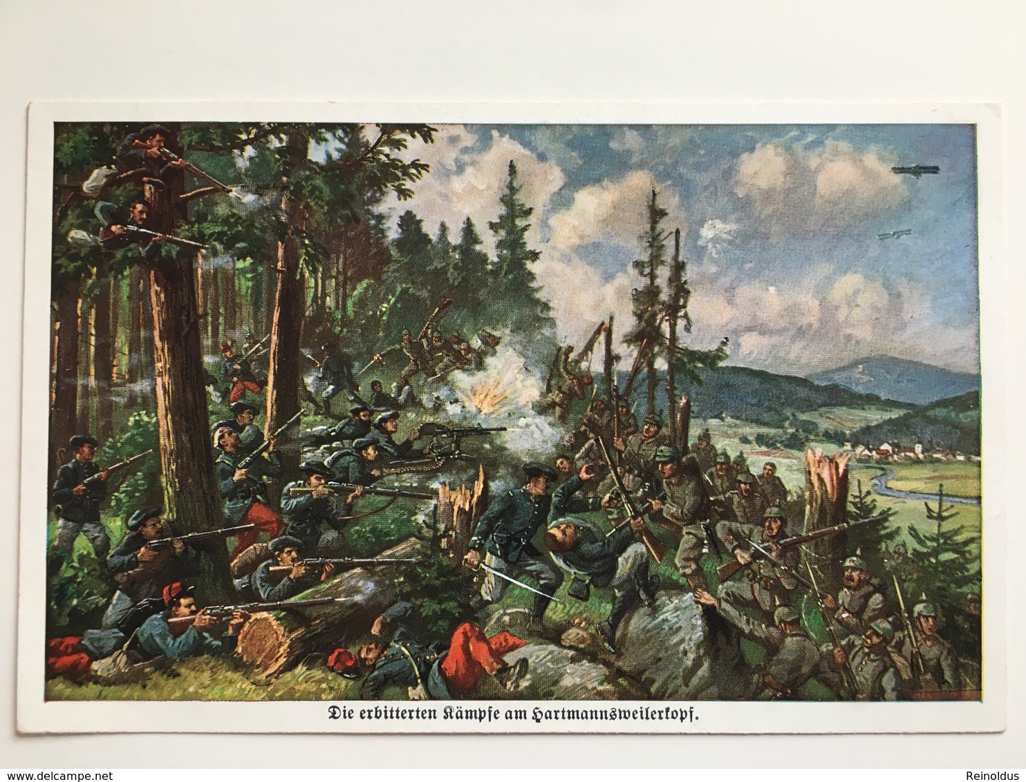 AK Die Erbitterten Kampfe Am Hartmannsweilerkopf Hartmannsweiler Kopf Vieil Armand Soldats - War 1914-18