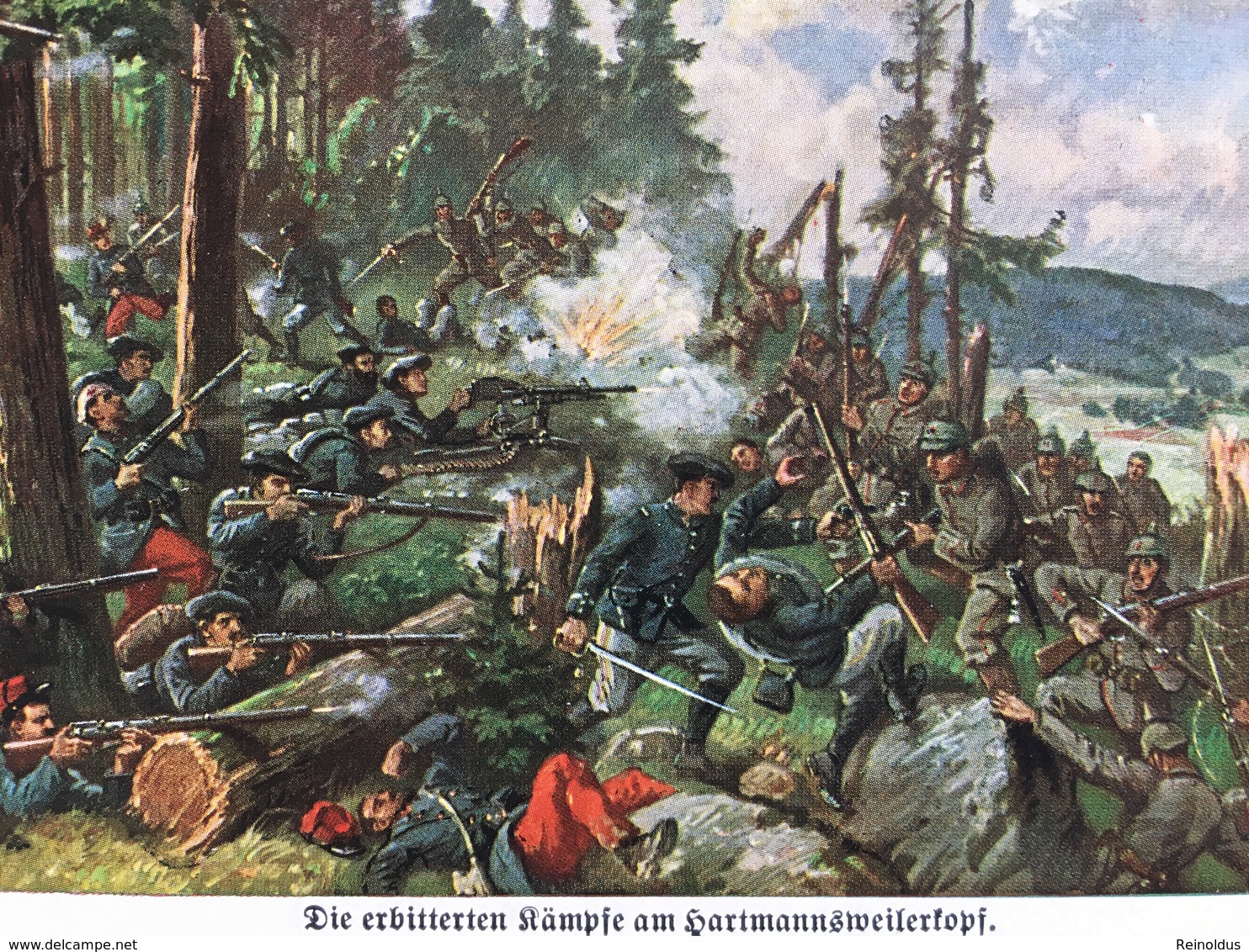 AK Die Erbitterten Kampfe Am Hartmannsweilerkopf Hartmannsweiler Kopf Vieil Armand Soldats - War 1914-18