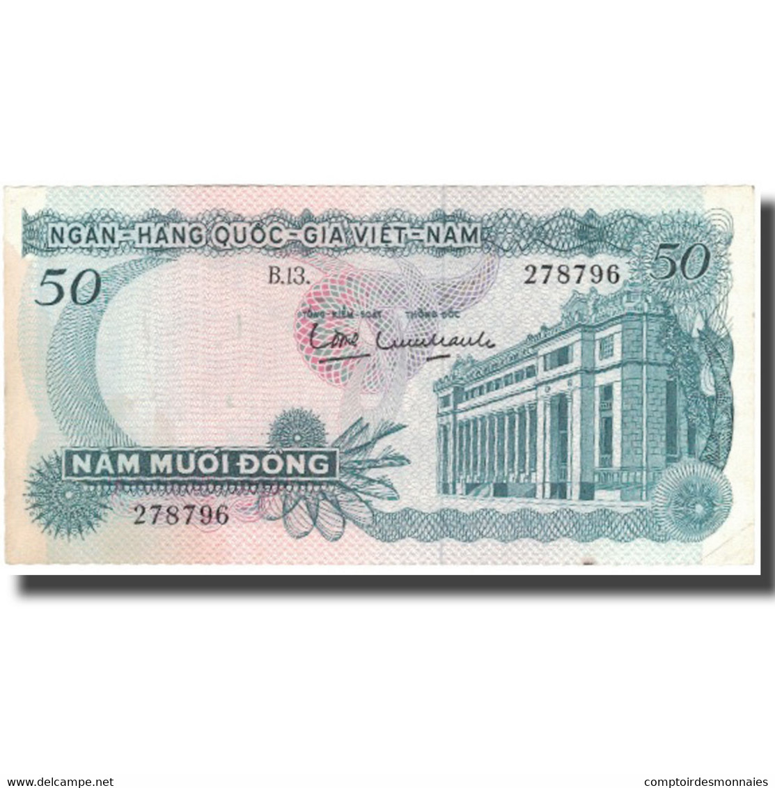 Billet, South Viet Nam, 50 D<ox>ng, Undated (1969), KM:25a, TTB+ - Viêt-Nam