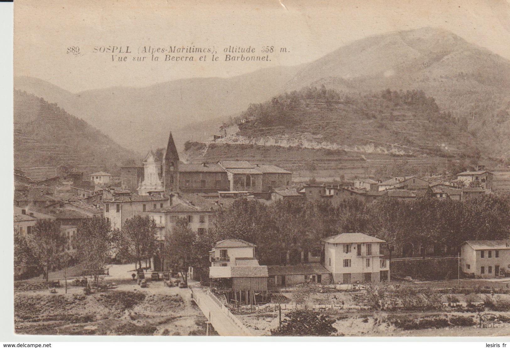 C.P.A. - SOSPEL - VUE SUR LA BEVERA ET LE BARBONNET - 889 - NEURDEIN - - Sospel