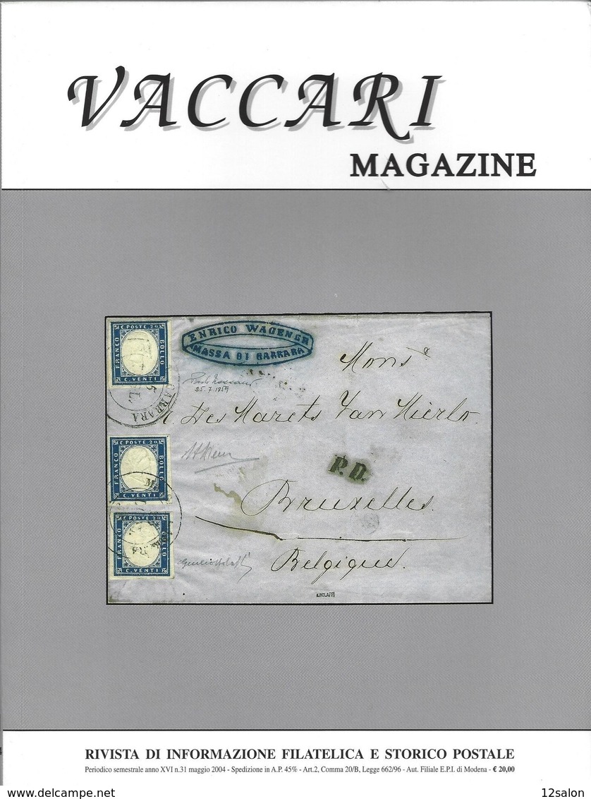 VACCARI MAGAZINE N° 31 Scansione Sommario Scan Sommaire - Italiane (dal 1941)