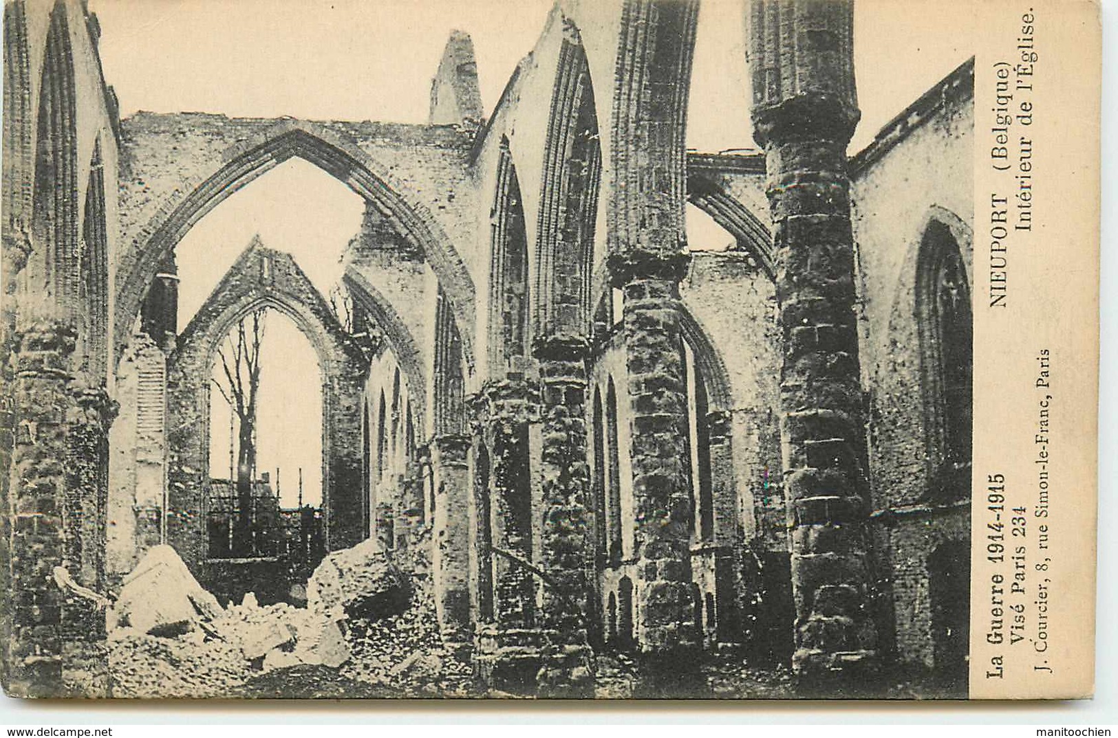 BELGIQUE NIEUPORT RUINES DE L'EGLISE - Nieuwpoort