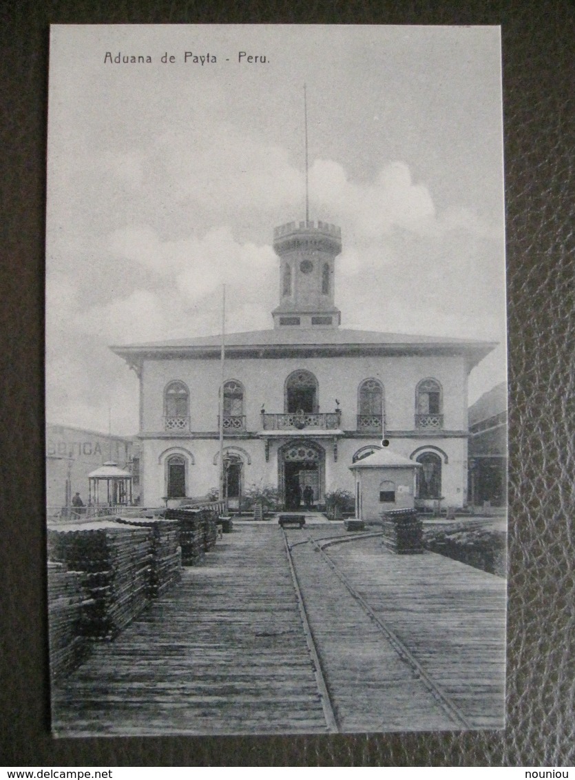 Antique Tarjeta Postal - Peru Perou - Aduana De Payta - Botica Railroad Station - Nestor Garrido - Pérou