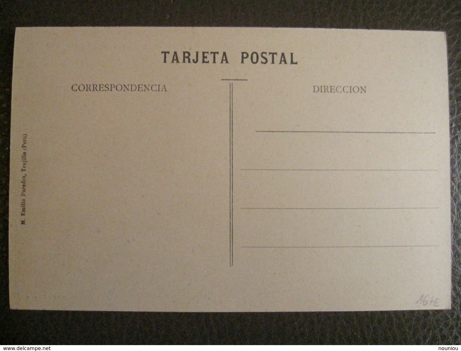 Antique Tarjeta Postal - Peru Perou - Trujillo - Estacion Del Ferro Carril Station Gare Chemin De Fer - Emilio Paredes - Perú