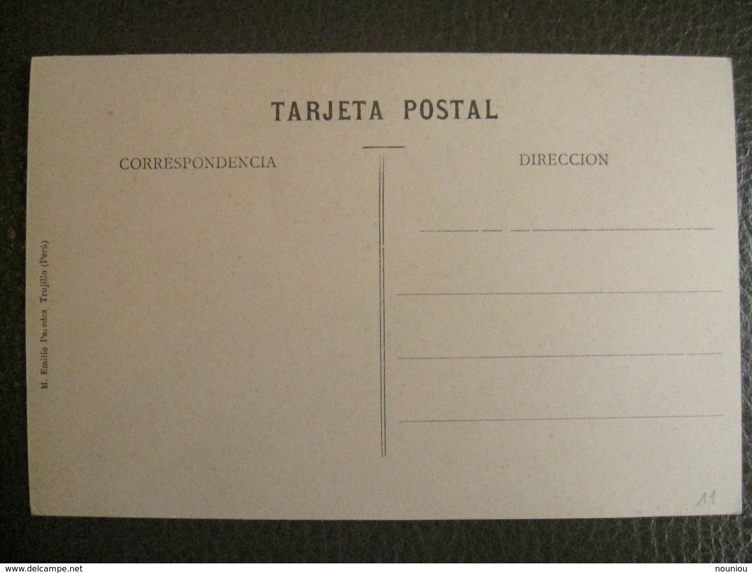 Antique Tarjeta Postal - Peru Perou - Trujillo - Giron De San Martin - Emilio Paredes - Perú