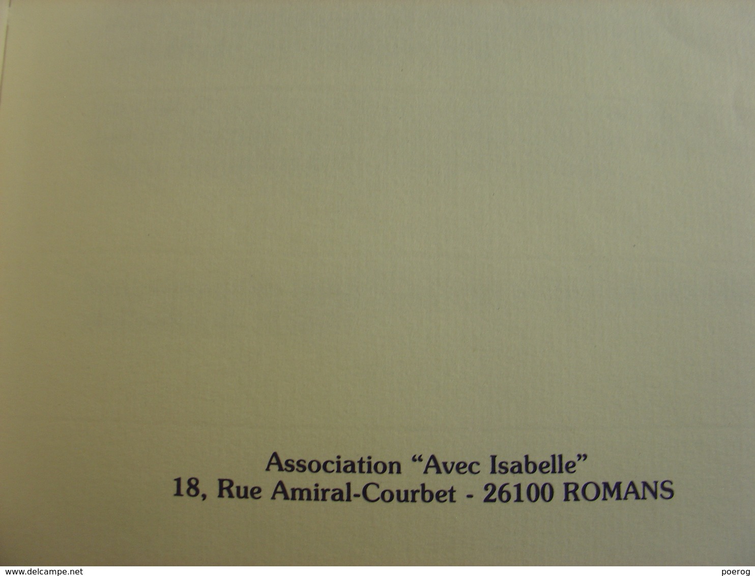 ISABELLE ROTH - POEMES - ASSOCIATION "AVEC ISABELLE" ROMANS DROME - 1985 - POESIE - French Authors