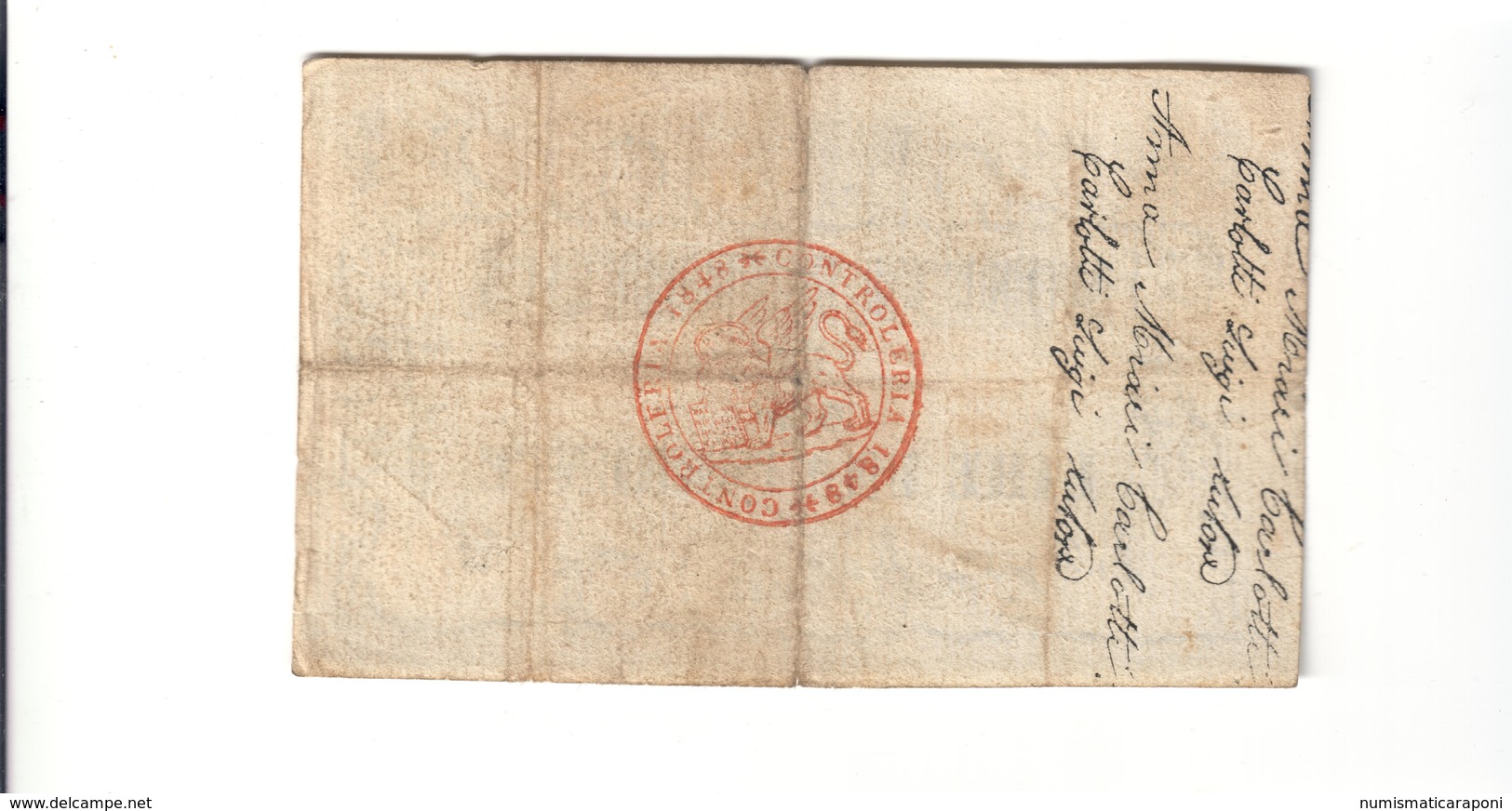 Venezia 1 Lira Moneta Patriottica 1848   LOTTO 1784 - [ 4] Emissioni Provvisorie