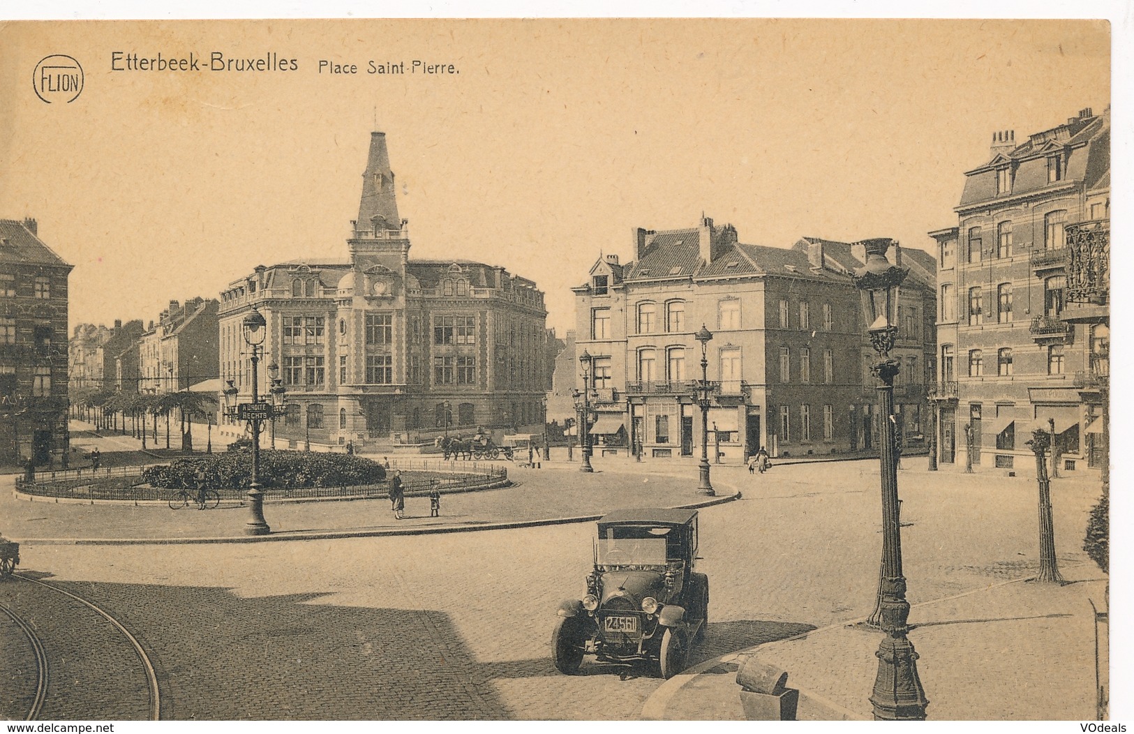 CPA - Belgique - Brussels - Bruxelles - Place Saint-Pierre - Etterbeek