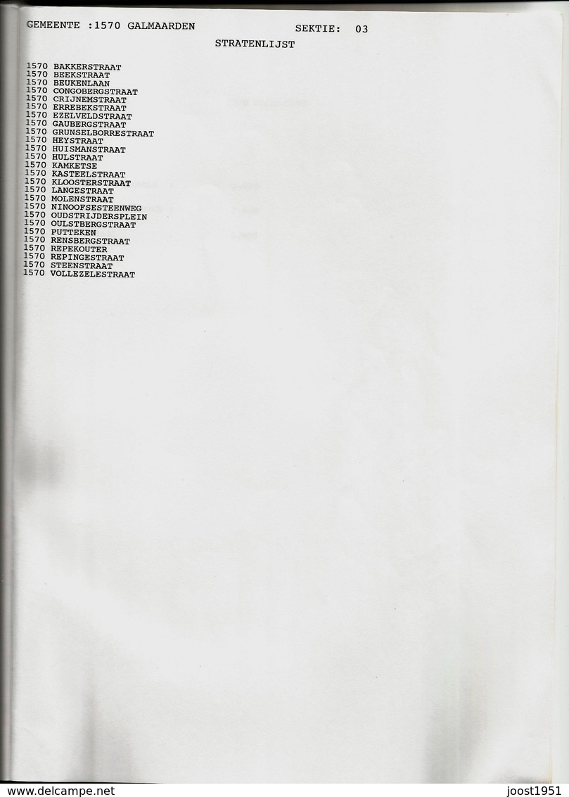 GALMAARDEN - Lijst Kiezers Europese Verkiezingen 1984 - 121 Blz - Non Classificati