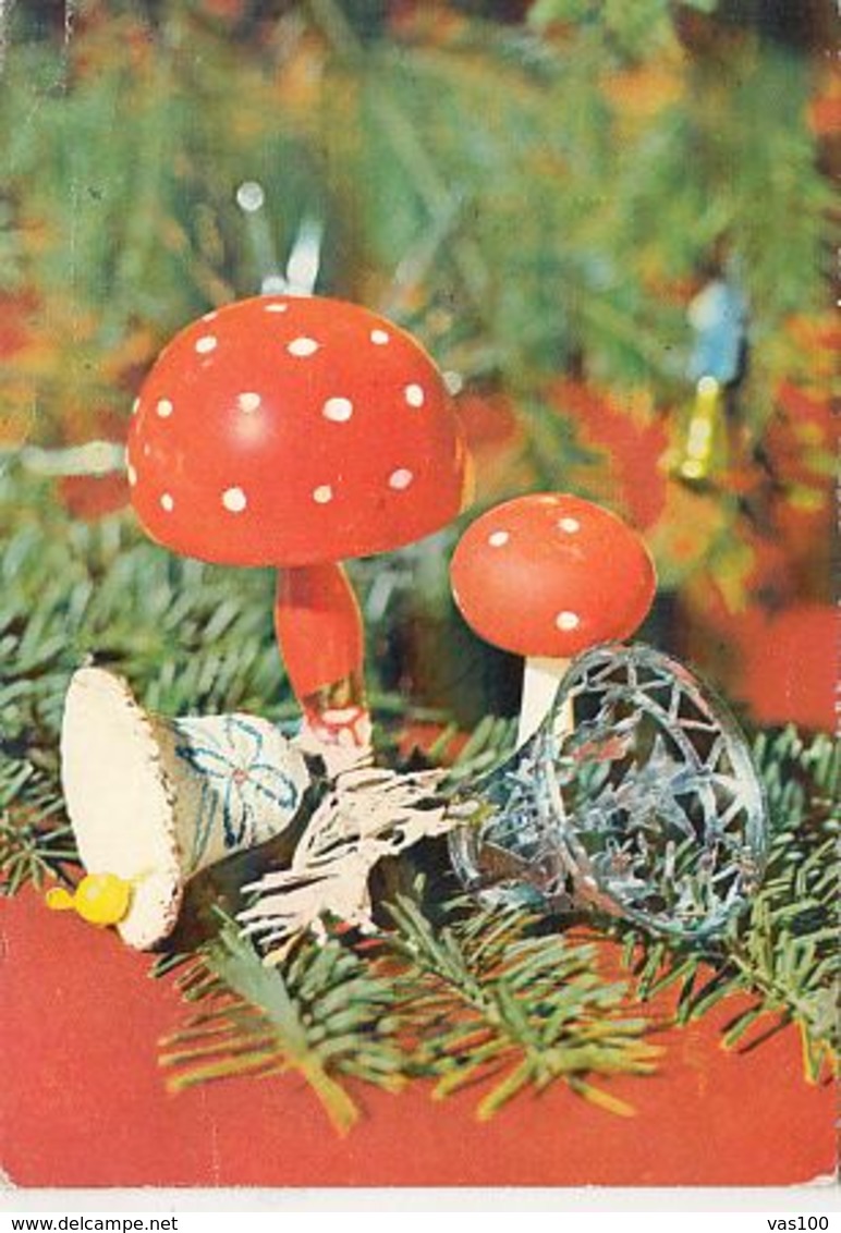 CPA MUSHROOMS, BELL ORNAMENTS - Mushrooms