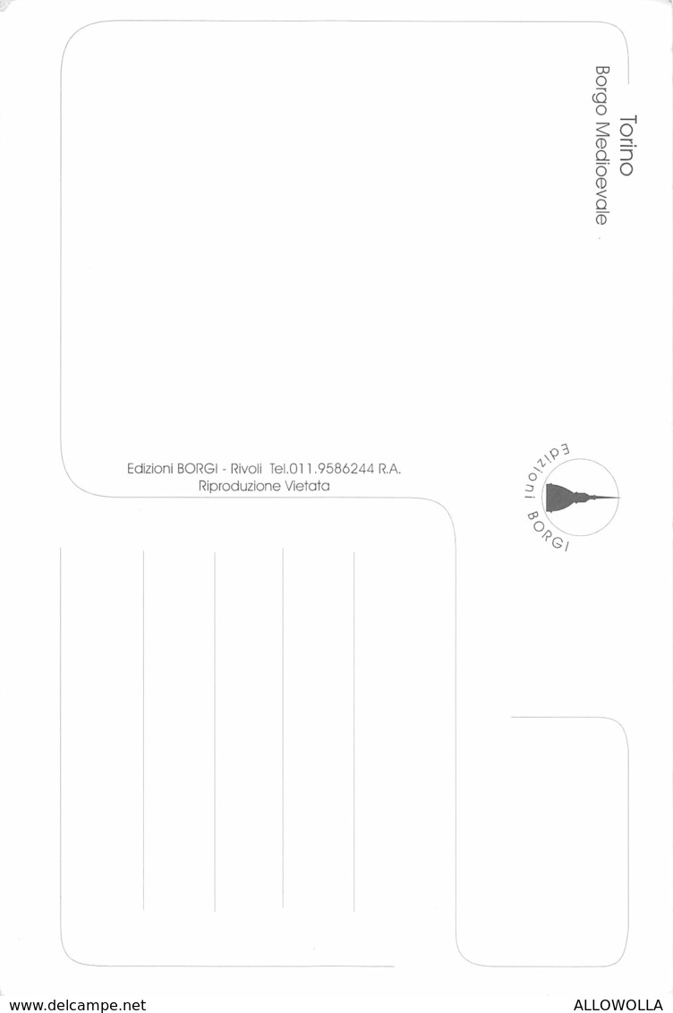 3724 " TORINO-BORGO MEDIOEVALE" CART. POST. OR. NON SPED. - Castello Del Valentino