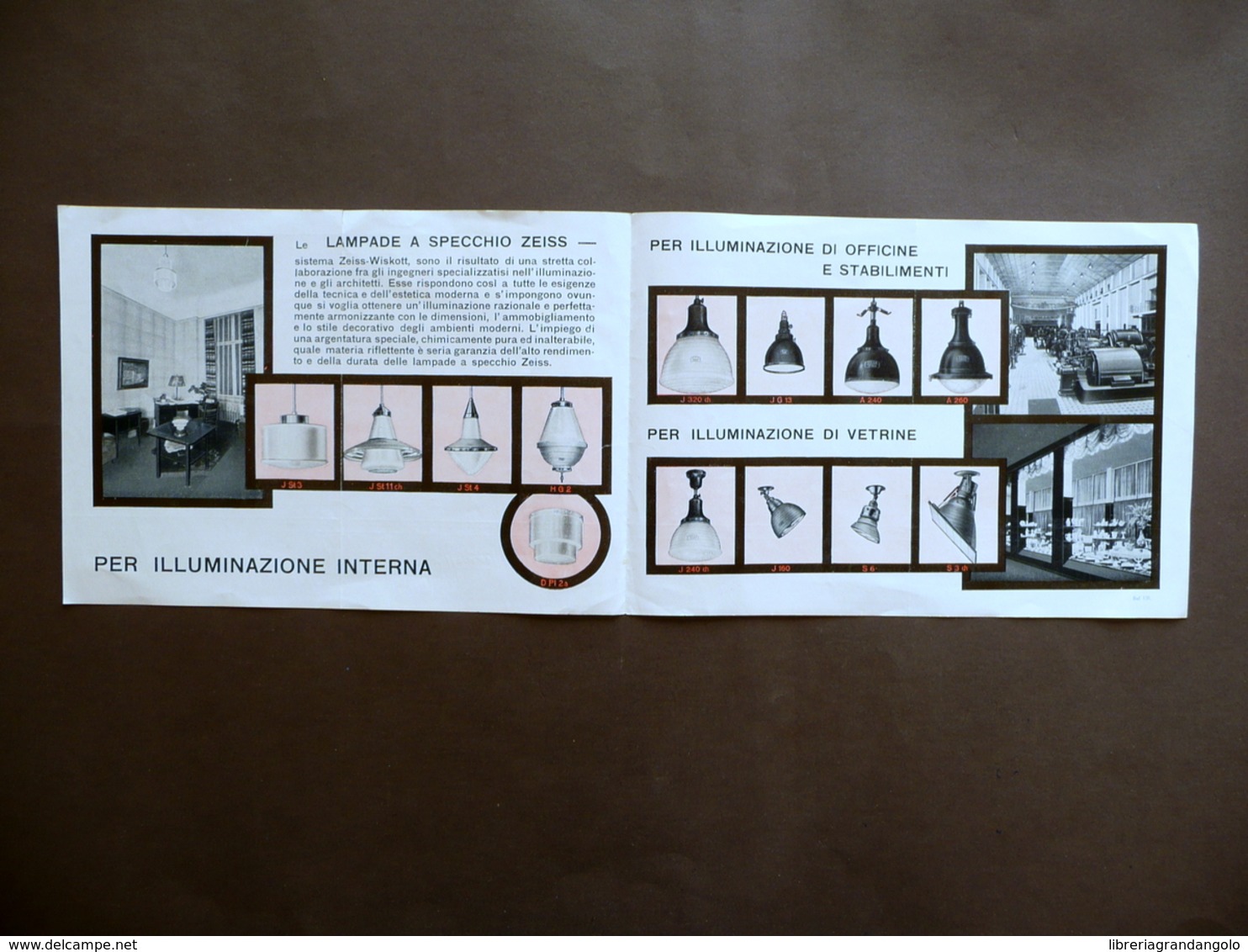 Lampade A Specchio Zeiss Illuminazione Interna Esterna Pubblicità Anni '30 - Non Classificati