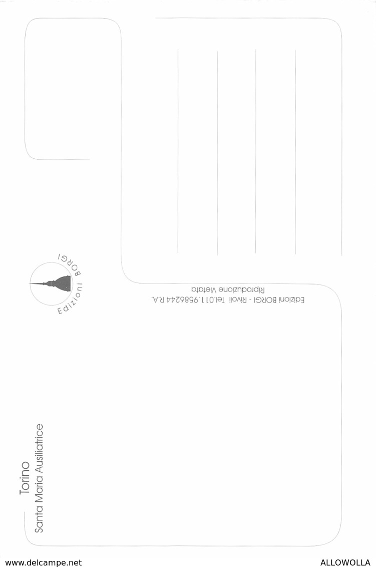 3725 " TORINO-SANTA MARIA AUSILIATRICE" CART. POST. OR. NON SPED. - Chiese