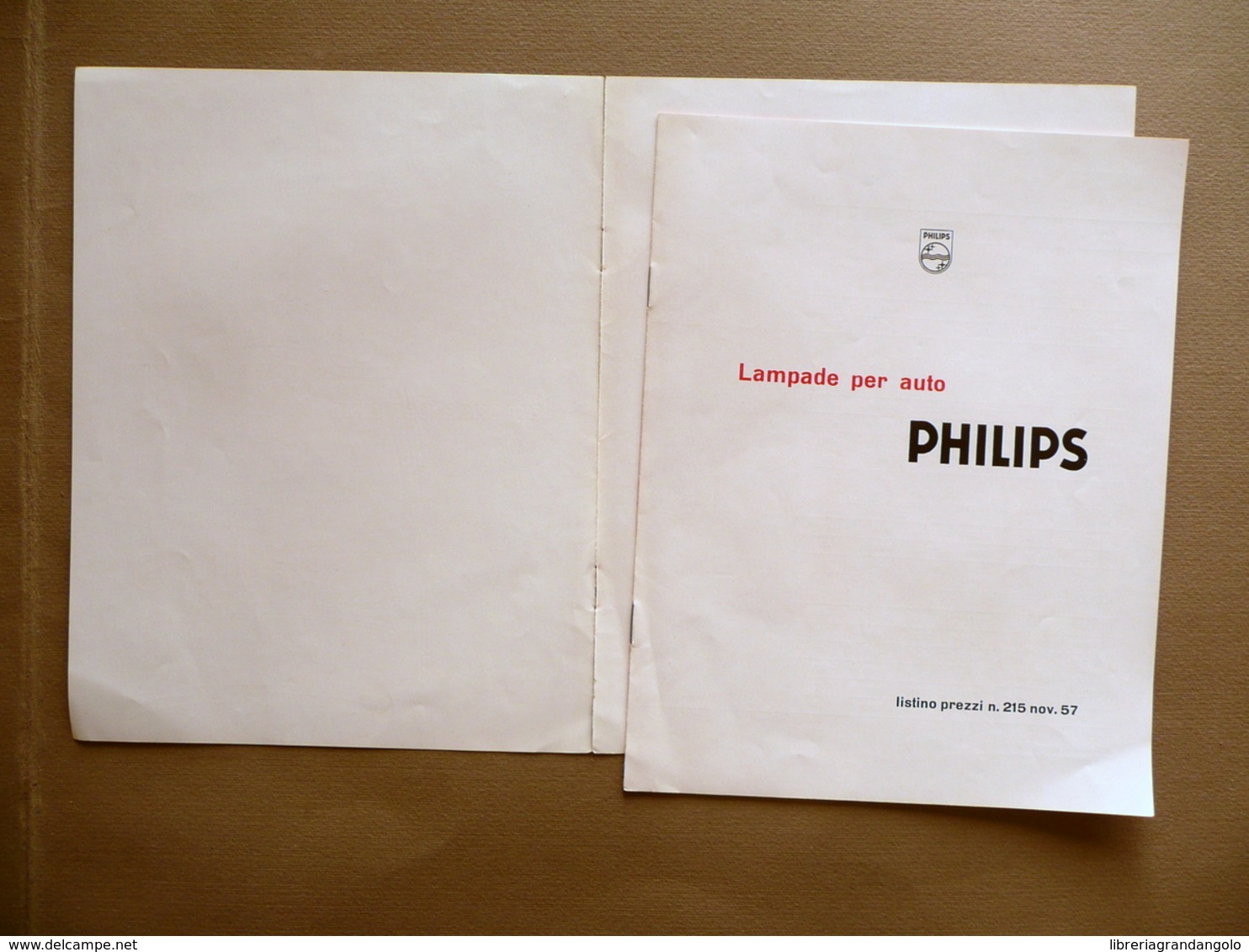 Philips Lampade Per Auto Listino Prezzi Novembre 1957 Grafica - Non Classificati