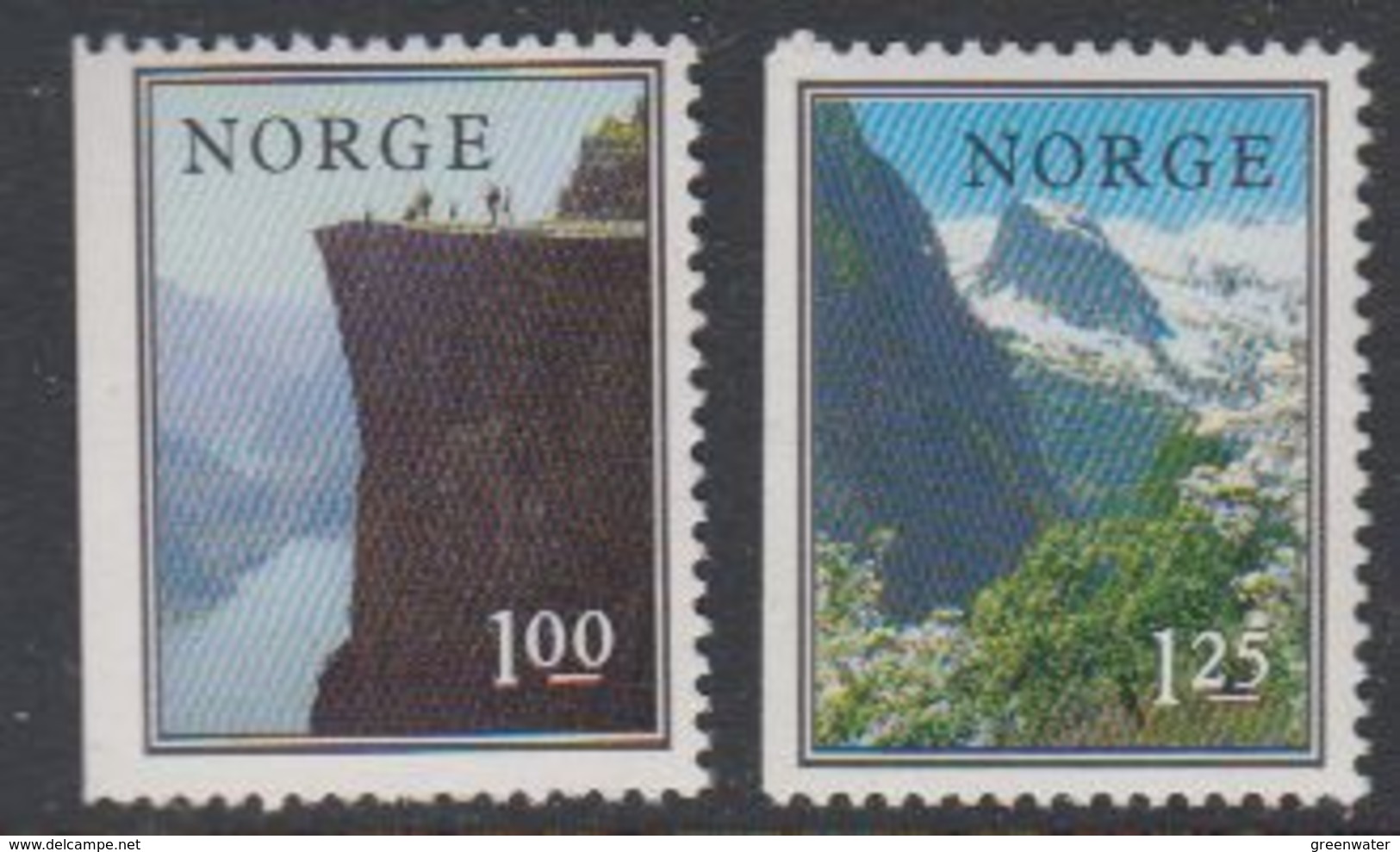 Norway 1976 Landscapes 2v From Booklet ** Mnh (42788) - Nuovi