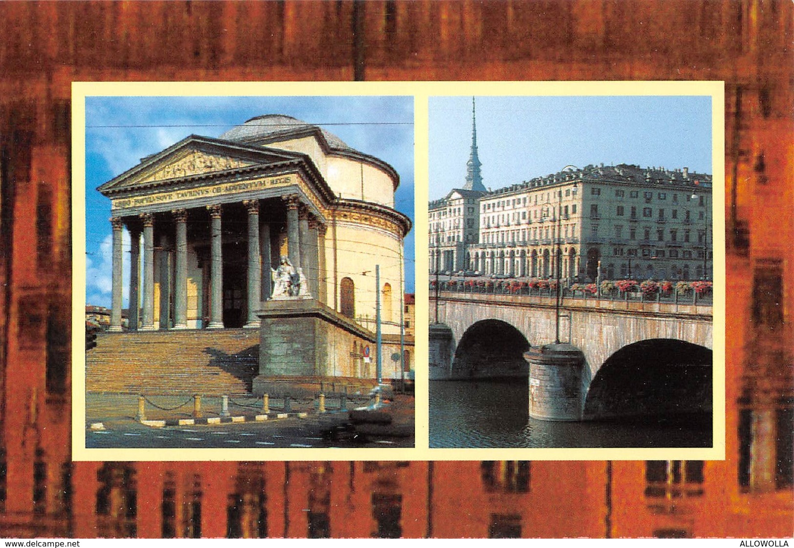 3729 " TORINO-SCORCIO DI PIAZZA VITTORIO-GRAN MADRE DI DIO" CART. POST. OR. NON SPED. - Churches