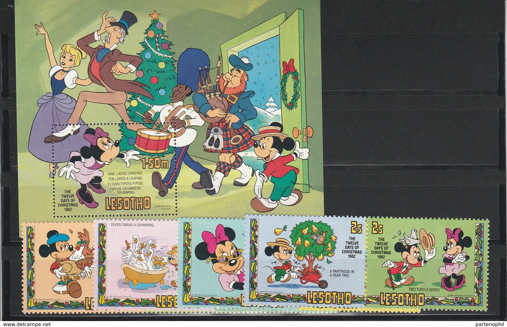 S. Vincent - Disney -  Set E Shet   MNH - Yvert  N.511/18 Bf N.16 - Disney