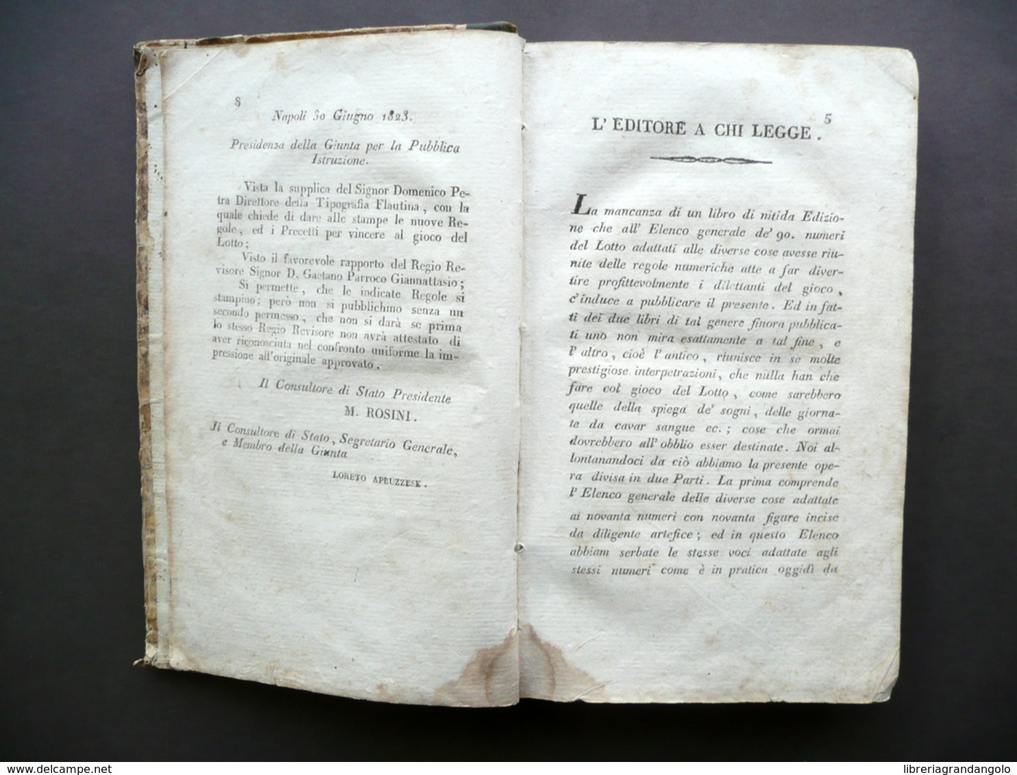 Nuove Regole E Precetti Per Vincere Al Gioco Del Lotto Flautina Napoli 1824 Raro - Non Classificati