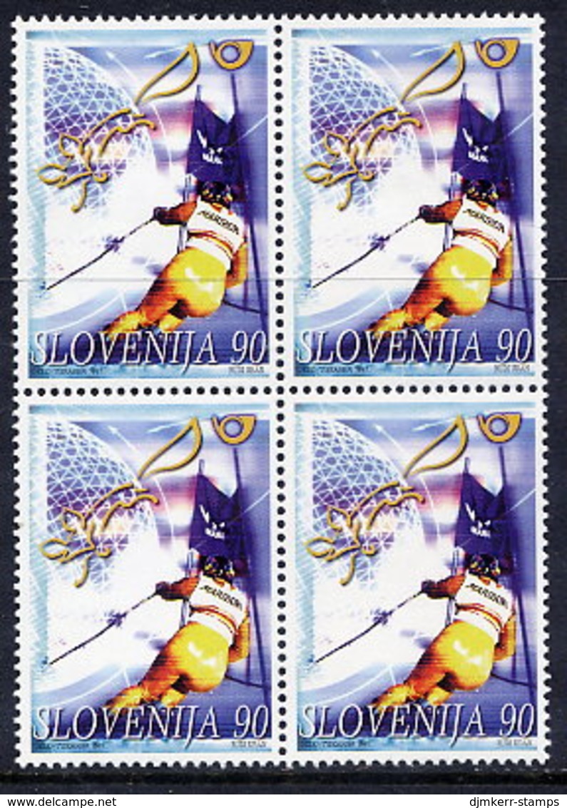 SLOVENIA 1997 Golden Fox Ski Competition Block Of 4 MNH / **.  Michel 213 - Slovenië