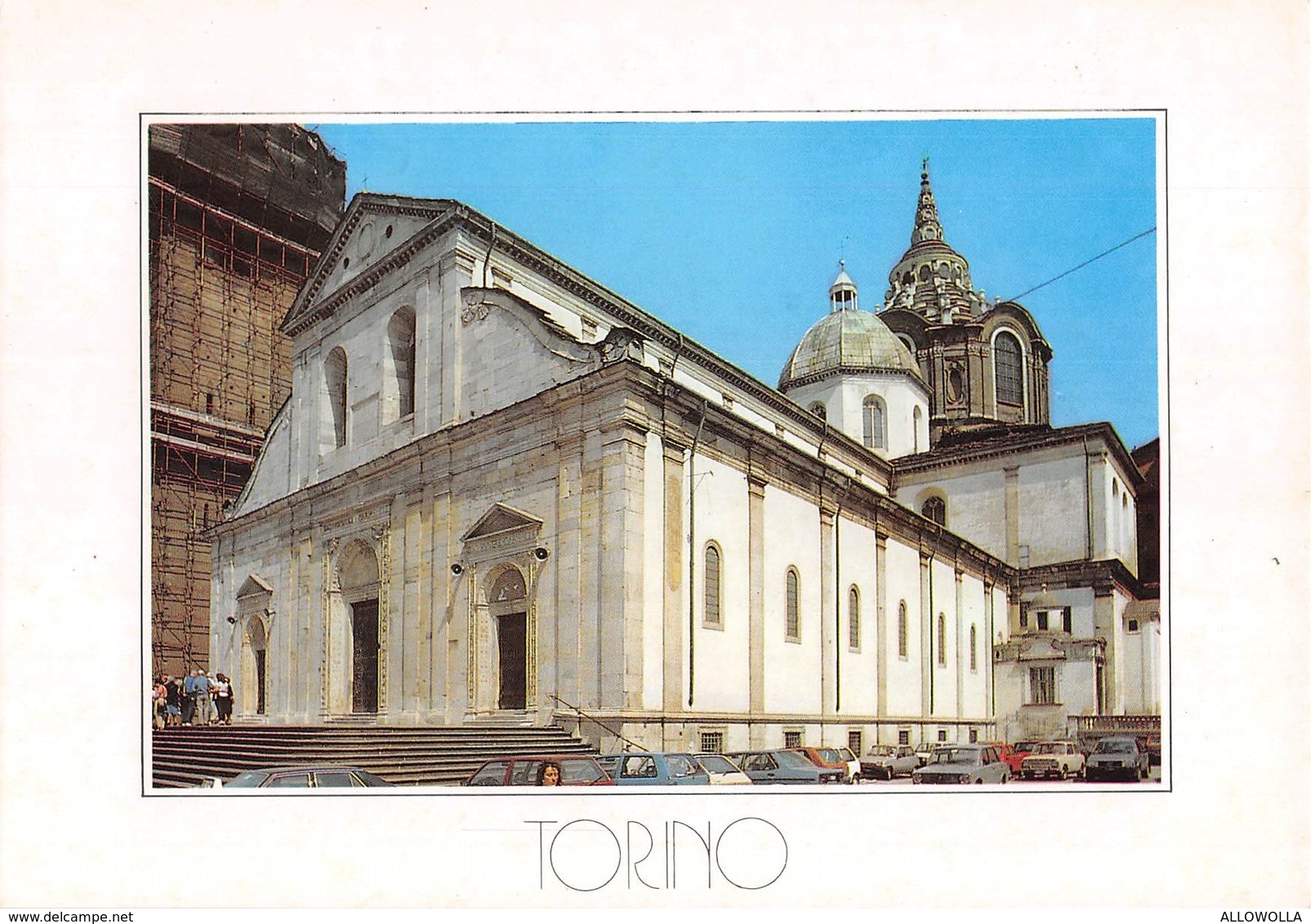 3740" TORINO-DUOMO SAN GIOVANNI E CAPPELLA DELLA SANTA SINDONE " ANIMATA-AUTO ANNI '70-80 - CART. POST. OR. NON SPED. - Churches