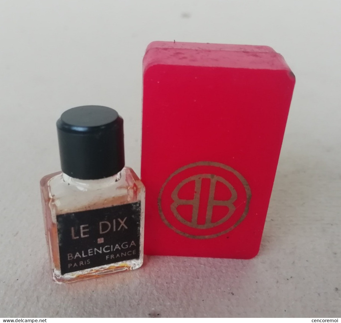 Miniature Flacon à Parfum Ancien Le Dix De Balenciaga - Mignon Di Profumo (con Box)