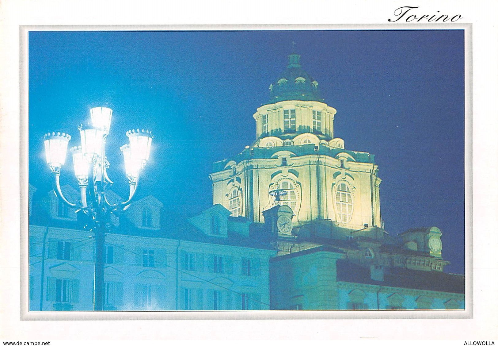 3742" TORINO-CHIESA DI S. LORENZO" NOTTURNO - CART. POST. OR. NON SPED. - Kirchen