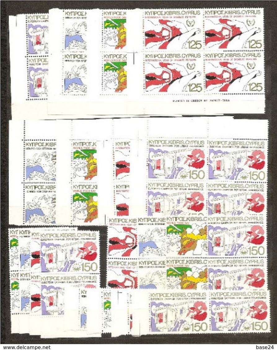 1981 Cipro Cyprus ANNIVERSARI DIVERSI European Heritage Year 14 Serie Di 4v.(551/54) MNH** - Nuovi