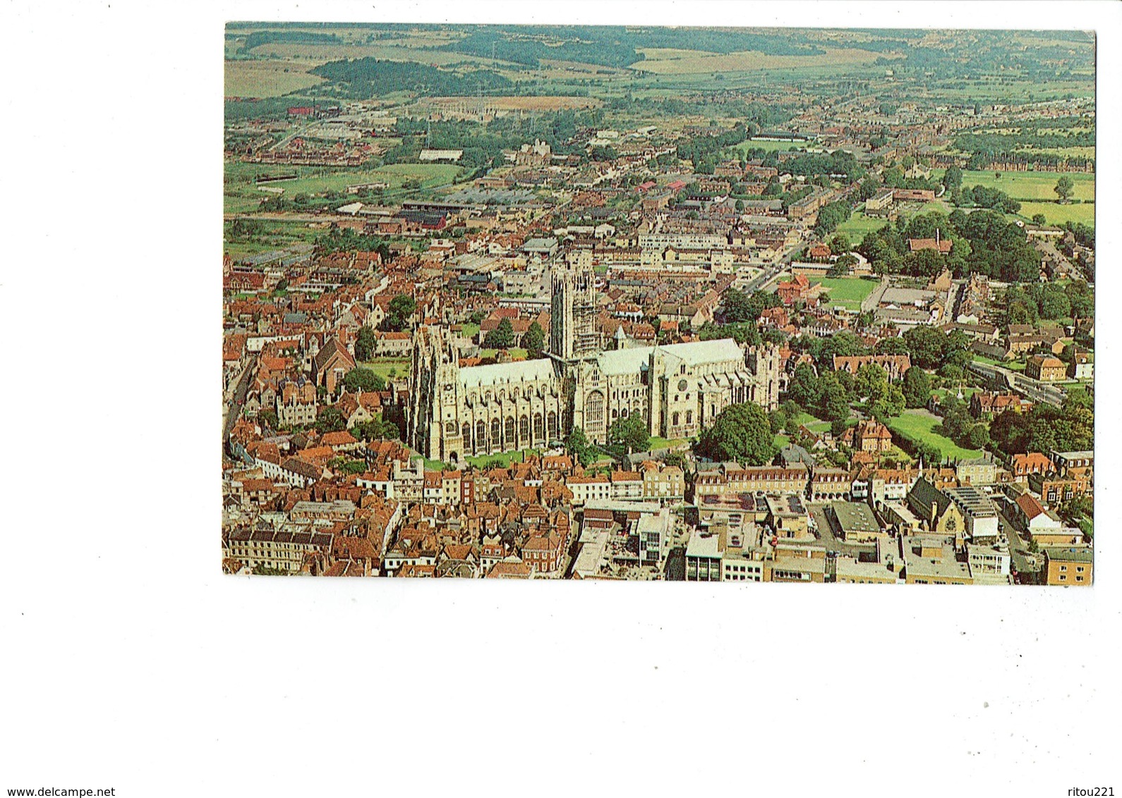 Cpm - Canterbury - Aerial View - Cathédrale Travaux échafaudage - Canterbury