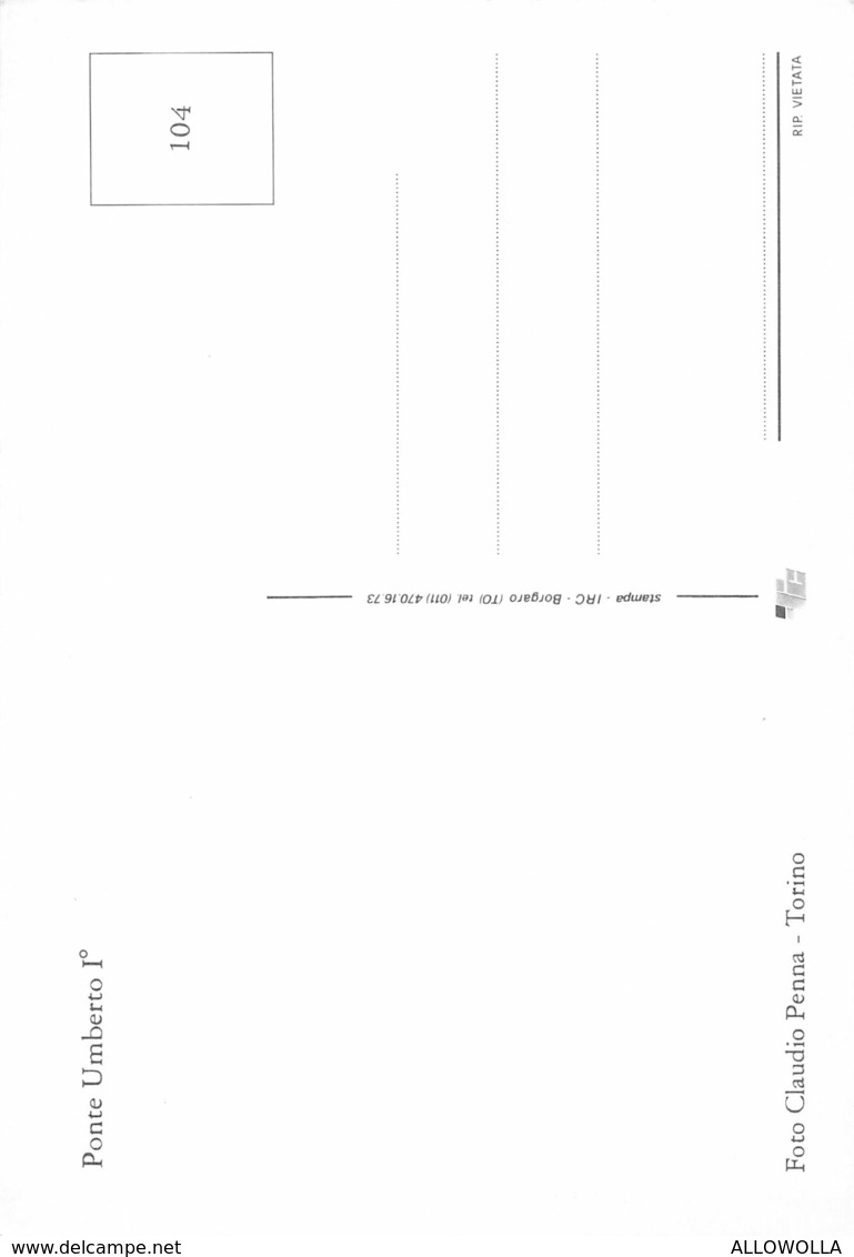 3751" TORINO-PONTE UMBERTO I° "  CART. POST. OR. NON SPED. - Bridges