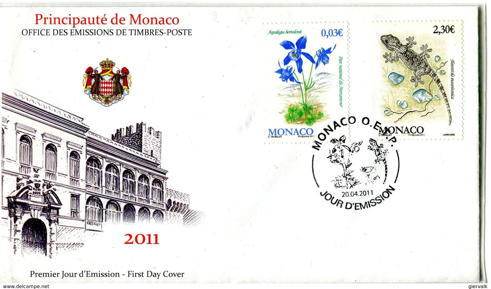 MONACO 2011 FDC With LIZARD.BARGAIN.!! - Andere & Zonder Classificatie