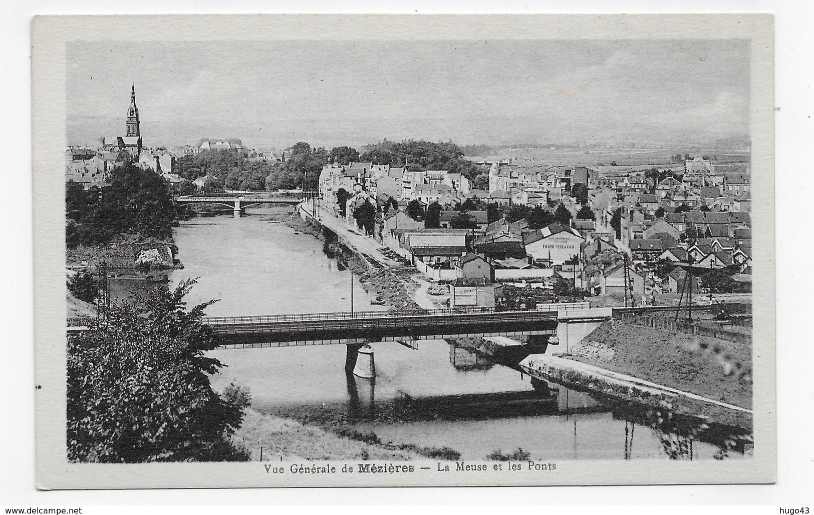 MEZIERES - VUE GENERALE - LA MEUSE ET LES PONTS - CPA NON VOYAGEE - Autres & Non Classés