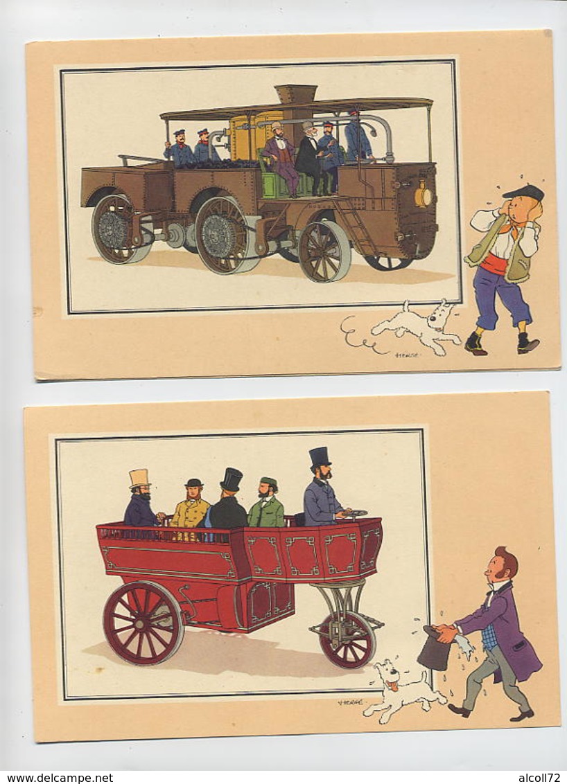 Lot De 6 Images Environ 195x130 VOIR & SAVOIR Par HERGE: AUTOMOBILE Album1 Origine à 1900 Série 5 - N°7,19, 22, 23,28,30 - Autres & Non Classés