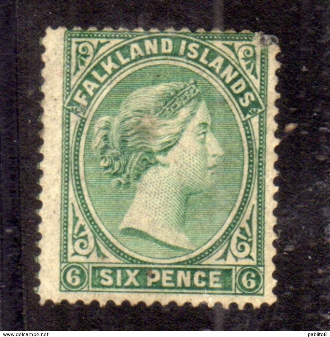 FALKLAND ISLANDS ISOLE 1878 QUEEN VICTORIA REGINA VITTORIA 6d  MNH - Falkland Islands