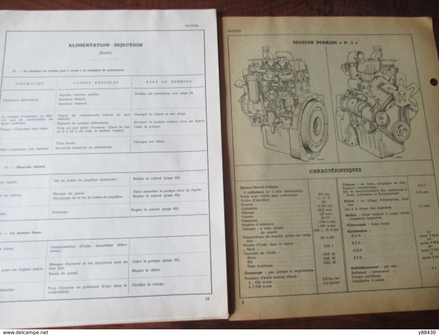 RENAULT - TRACTEUR AGRICOLE Manuel De Réparation  Type R.7051 - M.R.39  - Mise à Jour De Juin 1961 -36 Pages -20 Photos - Machines