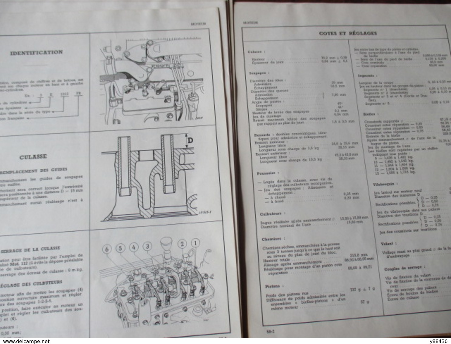 RENAULT - TRACTEUR AGRICOLE manuel de réparation  type R.7051 - M.R.39  - Mise à jour de juin 1961 -36 pages -20 photos