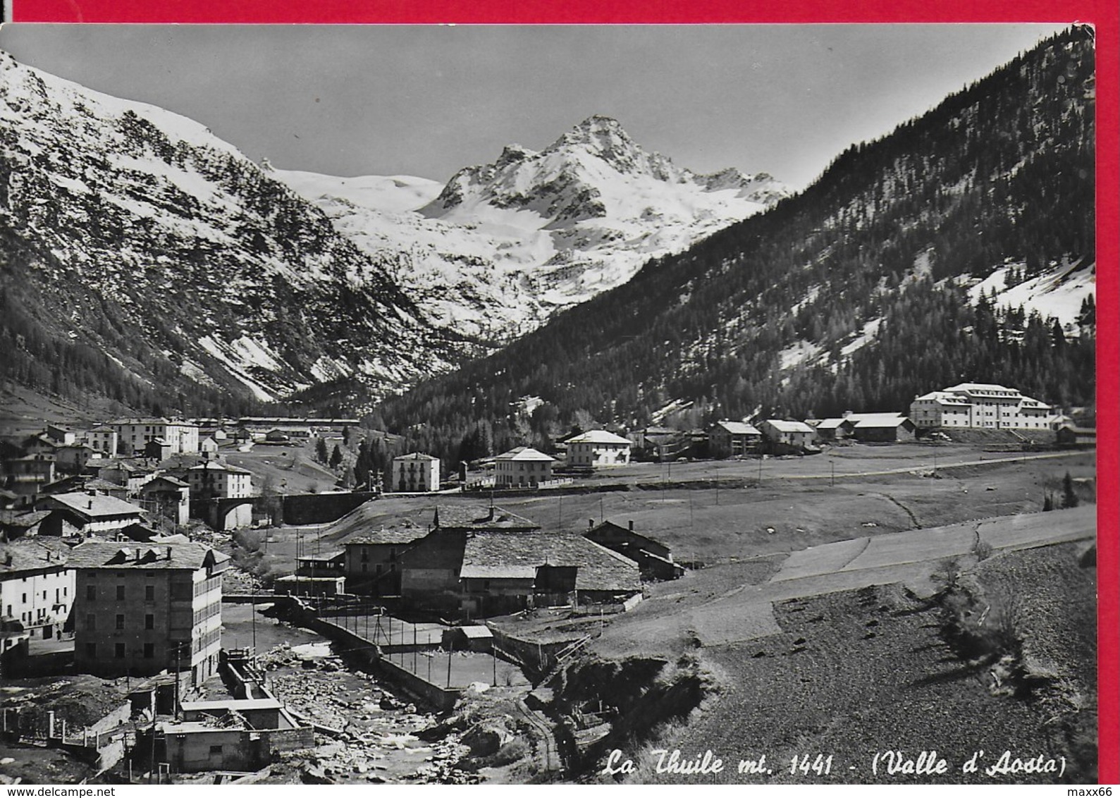 CARTOLINA VG ITALIA - LA THUILE (AO) - Panorama - Valle D'Aosta - 10 X 15 - ANN. 1949 - Altri & Non Classificati