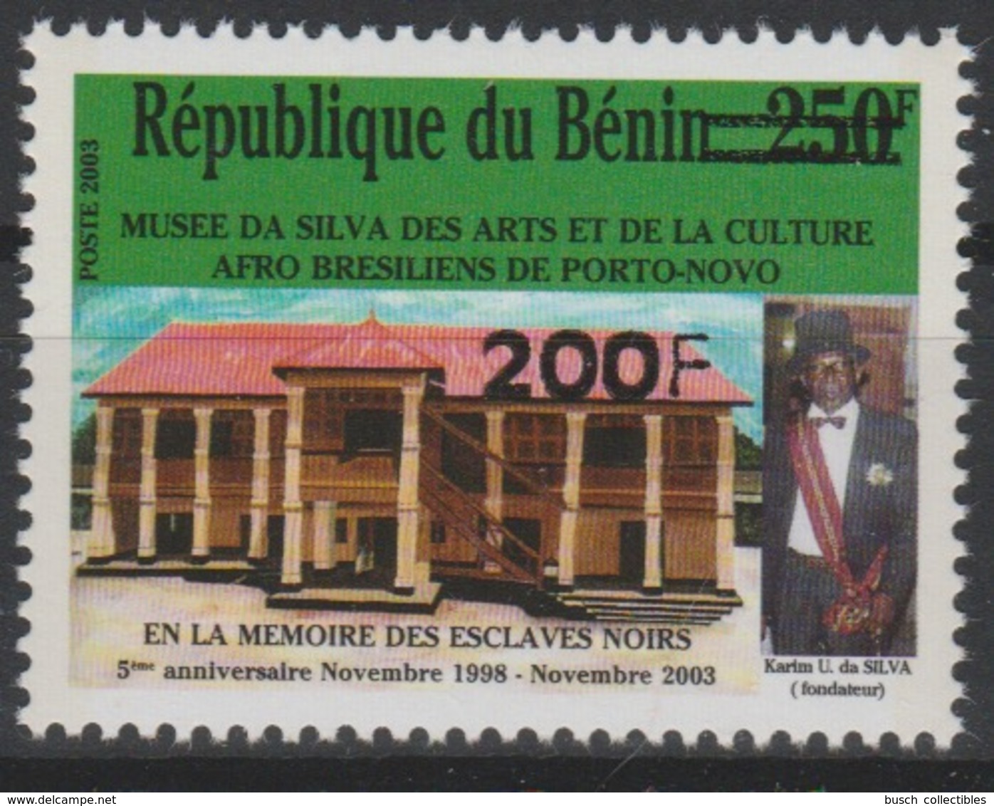 Bénin 2007 Mi. 1407 Musée Da Silva Des Arts Afro Brésiliens De Porto Novo Surchargé Overprint MNH** - Benin – Dahomey (1960-...)