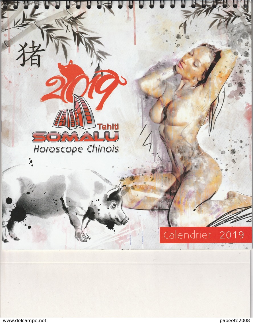 Polynésie Française / Tahiti - Calendrier 2019 - Filles Nues (publicité SOMALU) - Neuf - Grand Format : 2001-...