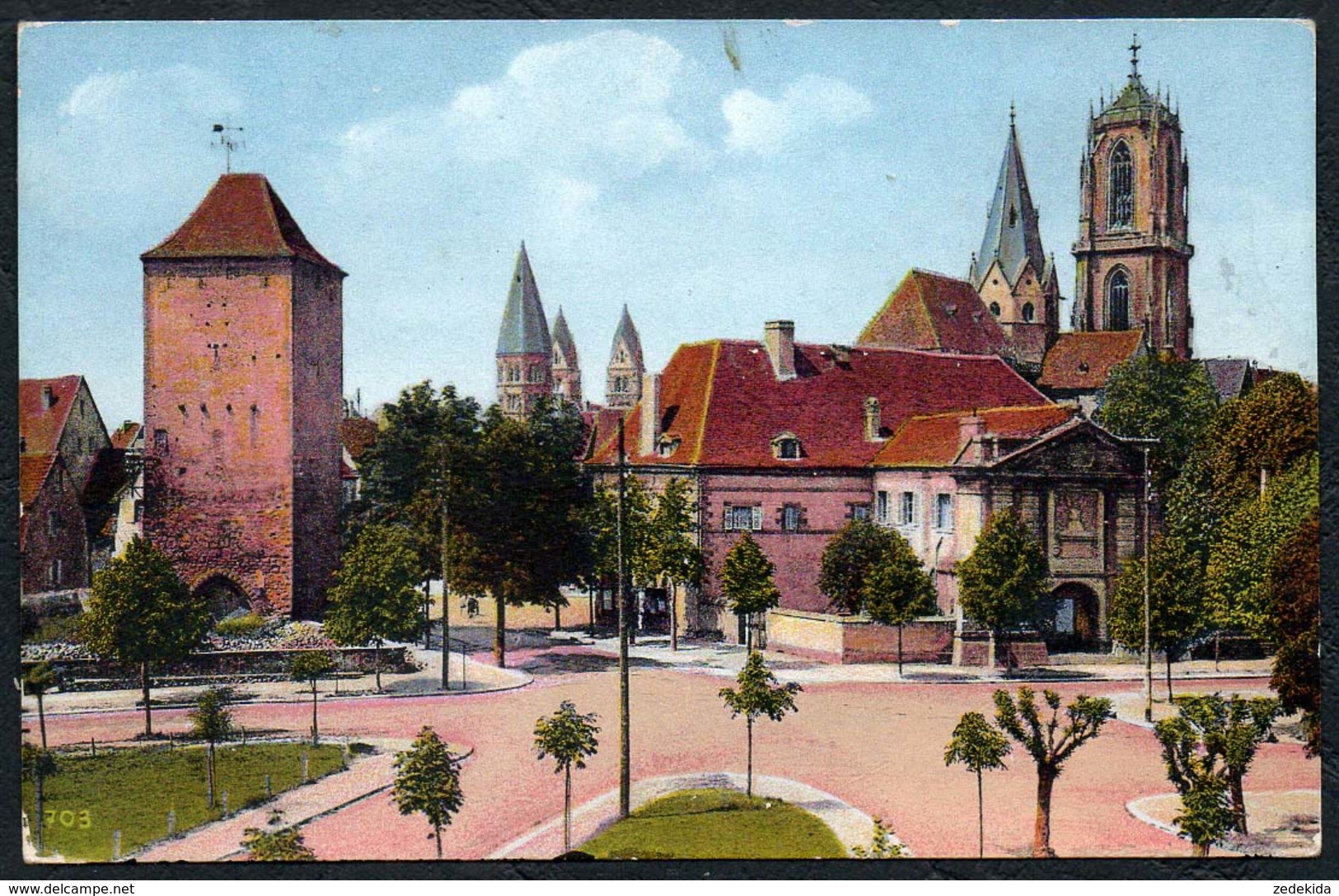 C5330 - Schlettau - Hexenturm Straßburger Tor St. Georgs Kirche - Verlag Julius Manias & Cie - Schlettau