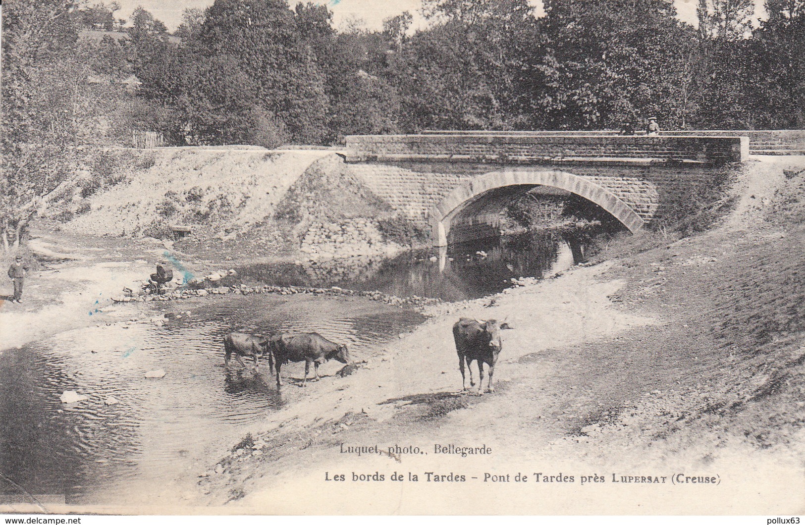 CPA LUPERSAT (23) LES BORDS DE LA TARDES - PONT DE TARDES Près LUPERSAT - ANIMEE - Autres & Non Classés